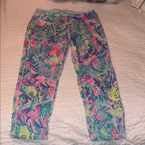 Luxletic Crops with mesh inset Crops